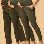 Combo Of Comfy Maternity Trackpants, Leggings & Joggers