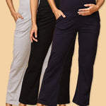 Comfy Maternity Track Pants Combo of 3