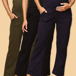 Comfy Maternity Track Pants Combo of 3