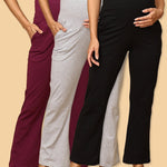 Comfy Maternity Track Pants Combo of 3