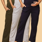 Comfy Maternity Track Pants Combo of 3