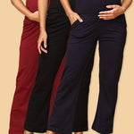 Comfy Maternity Track Pants Combo of 3