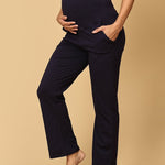 Comfy Maternity Trackpants - Navy Blue